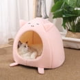 thumbnail image 3 of Casa de perrera lavable para perros y gatos, tienda de moda para cachorros, cama Cerdo S Zulema Perrera lavable con cama nido, 3 of 7