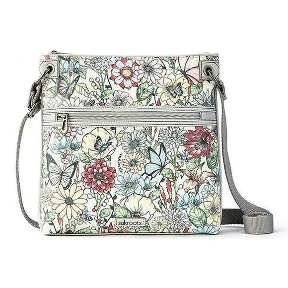 Sakroots Artist Circle Flat Crossbody, Blush In Bloom
