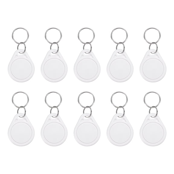 Uxcell 10 Pcs 13.56MHz UID Writable Rewritable Smart Key Fobs for Access, White