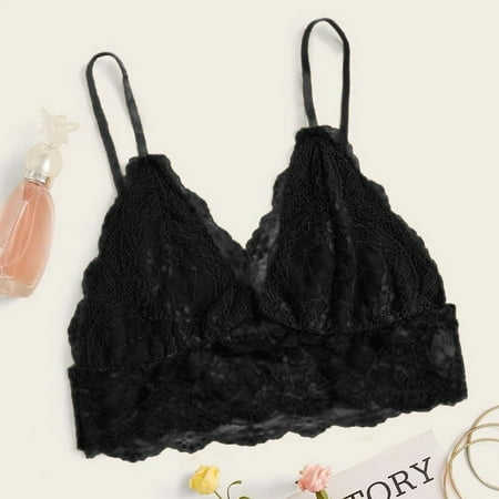 

Hanas Fashion Lingerie Women Plus Size Vest Crop Wireless Bra Lingerie Sexy V-Neck Underwear Sleepwear Honeymoon