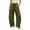 Army Green, variant on Plus Size Wide Leg Pants for Women Jeans Drawstring High Waist Casual Loose Denim Pants with Pockets
