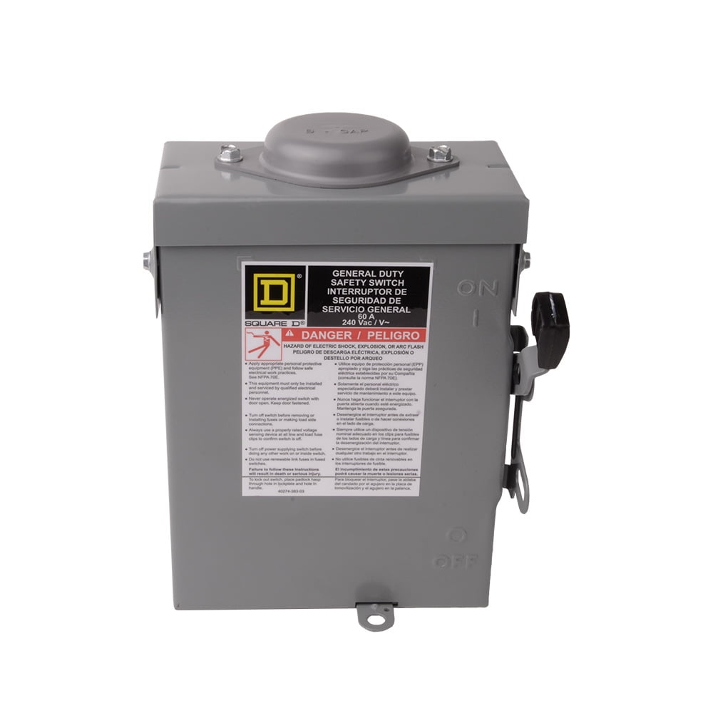 Diversitech 750-60NF-3PH 60A non-fusible, three-phase disconnect switch ...