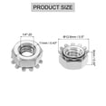 thumbnail image 2 of Uxcell Lot de 25 Écrou K-Lock 1/4 Pouces-20 avec Rondelle Externe, Acier Inoxydable 304 Argent, 2 of 6