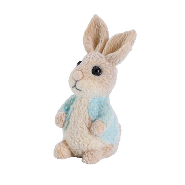 Fine Detail Rabbit Ornament Easter Bunny Ornament Cartoon Rabbit Statue for Happy Easter Home Party Decoration Handmade Resin Figure Eco-friendly Fun