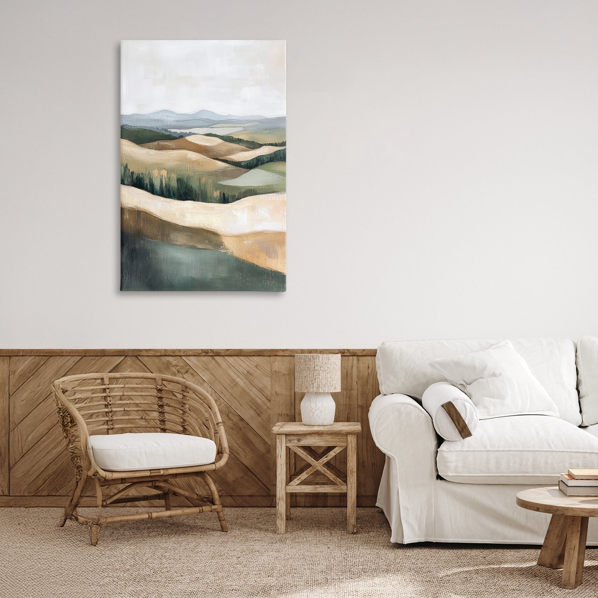Stupell Industries Tranquil Rolling Hills & Fields Canvas Wall Art, design by Petal Prints Design