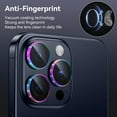 thumbnail image 2 of Fostbeen for iPhone 15 Pro/iPhone 15 Pro Max Camera Lens Protector,[Keep Original Shooting] Shatterproof 9H Tempered Glass Camera Screen Protector Metal Ring Cover Film Accessories,Colorful, 2 of 6