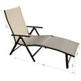 thumbnail image 2 of Kozyard Cozy Aluminum Reclining Lounge Chair - Foldable Outdoor Chaise Lounge with Drink Holder, Weather Free, Adjustable - Assemble-Free (1 Pack, Beige), 2 of 5