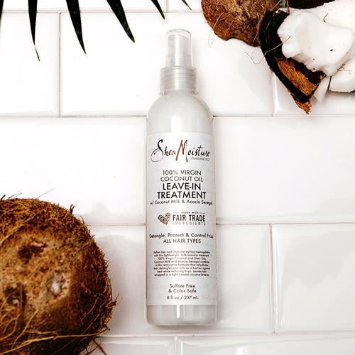 SheaMoisture Shampoo & Conditioner + Leave-in Treatment, Daily Hydration with Coconut Oil, Hair Detangler, Frizz Control, Cruelty-Free (3 Piece Set)