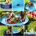 thumbnail image 5 of Pidsen Foldable Dog Swimming Pool Blue Portable Hard PVC Bathtub for Pet (L Size), 5 of 10