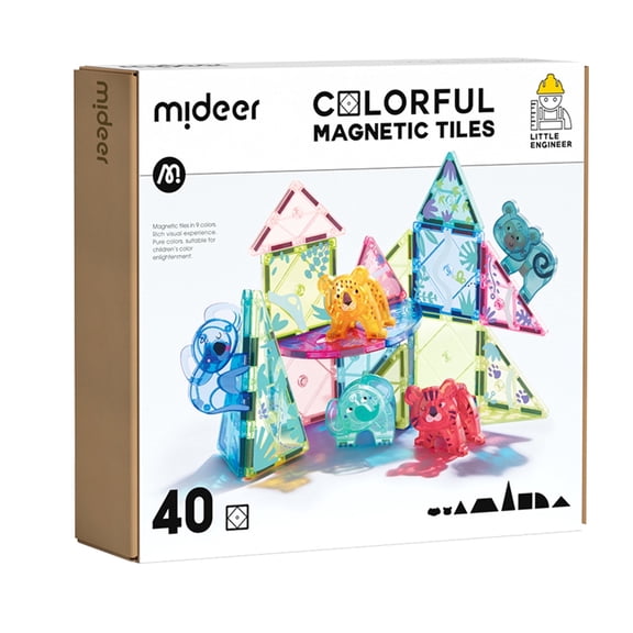 Animal Magnetic Building Blocks 40 Pieces Educational STEM Learning Toy ages 3-8