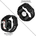 thumbnail image 4 of Military Camo iWatch Band Strap Rugged Case For Apple Watch Series 9 8 7 6 5 4 3 2 1 SE SE2 42/44/45mm, Black, Green, Gray, 4 of 10
