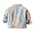 thumbnail image 2 of Dezsed Kids Jean Jacket Coat Boys Girls Long Sleeve With Buttons Thick Coats Denim Tie-Dye Jacket Fall Winter Clothes Children'S Jacket Outwear 6M-7Y On Clearance, 2 of 5
