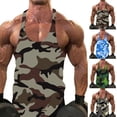 thumbnail image 6 of CENL Men Gym Tank Top Vest Sleeveless Bodybuilding Fit Muscle Tee T-shirt Camouflage, 6 of 9