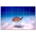 thumbnail image 1 of Picture-Tiles.com: Turtle Ceramic Tile Wall Mural WAL501053-64XL. 72"W x 48"H using (24) 12" x 12" Ceramic Tiles-Satin Finish, 1 of 3