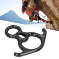 thumbnail image 4 of Descensor De Escalada Placa De Aparejo De Escalada En Roca Portátil Peso Ligero En Forma De Cuerno De Buey 40KN Aleación De Aluminio De Alta Resistencia Para Espeleología ANGGREK Otros, 4 of 8