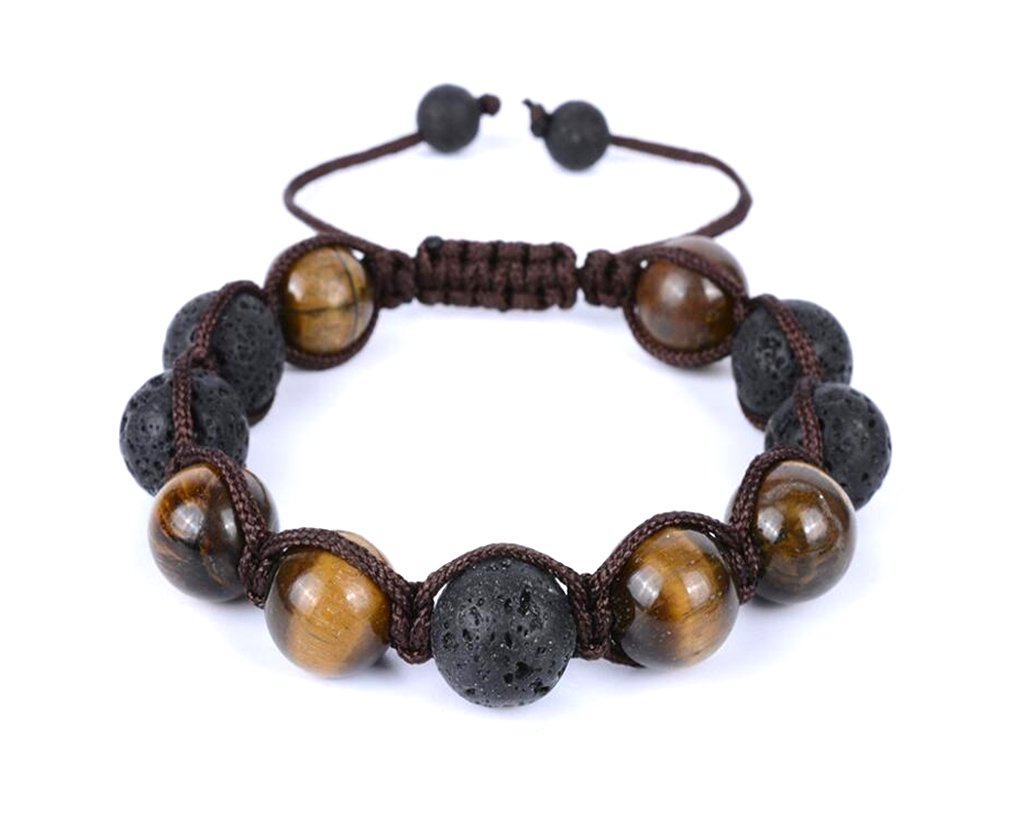 Lava Stone and Tiger Eye Bracelet 