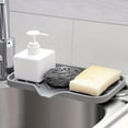 thumbnail image 3 of Bgsha Silicone Soap Holder for Kitchen Sink Premium Self Draining Tray Organizer, 3 of 9