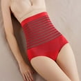 thumbnail image 5 of Odeerbi High Waisted Underwear for Women 2025 Tummy Control Comfortable Solid Color Large Size Warm Belly Hip Lift Panties Underwear Red, 5 of 7
