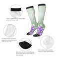 thumbnail image 3 of Naloa Purple Butterfly On Wild Thigh High Socks Extra Long Stretchy Sock Women Over Knee High Opaque Stocking Daily Wear, 3 of 6