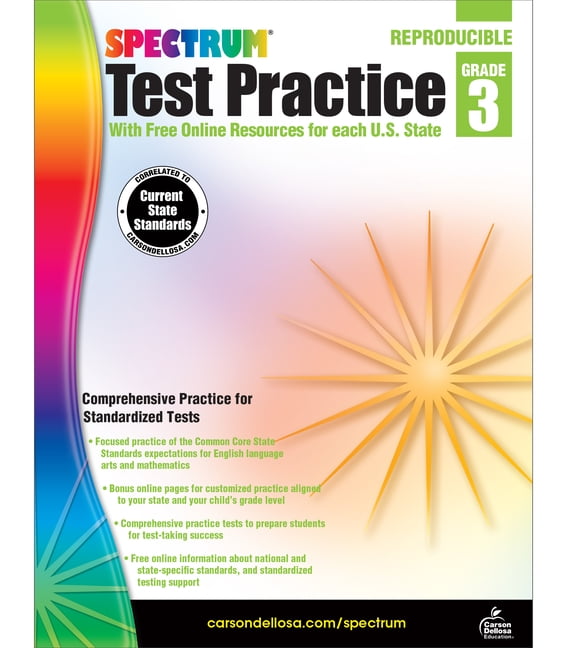 Spectrum Spectrum Test Practice Grade 3 Paperback Walmart 