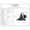 thumbnail image 3 of Luxury Industrial Wall Sconce, 10.5H x 12W, with Vintage Style, Midnight Black, UHP1363 by Urban Ambiance, 3 of 5