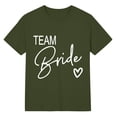 thumbnail image 3 of Women's Team Bride Graphic Print Tee – Versatile Crew Neck Wedding Top in Sizes S-XXXL, Cute Bachelorette Party Shirt for Summer Daily Wear, 3 of 3