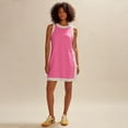 thumbnail image 2 of Women's 2 Piece Sets Casual Color Block Crewneck Sleeveless Pullover Tops Matching Shorts with Pockets, 2 of 7