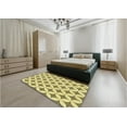 thumbnail image 4 of Ahgly Company Indoor Square Patterned Sun Yellow Area Rugs, 5' Square, 4 of 6