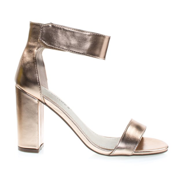chunky heels with ankle loop