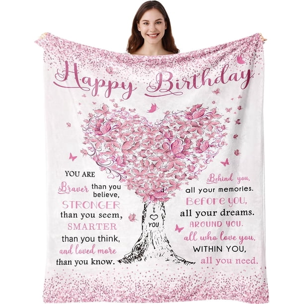 LHSHID Birthday Gifts for Women Birthday Decorations Blanket Birthday Gifts for Girls/Her/Mom/Sister/Wife Gifts for Women Birthday Unique Women Birthday Gift Ideas Bday Gift for Women 30"x40"