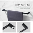 thumbnail image 3 of WOWOW Stainless Steels Matte Black Piece Bathroom Hardware Set (Set of 4), 3 of 7