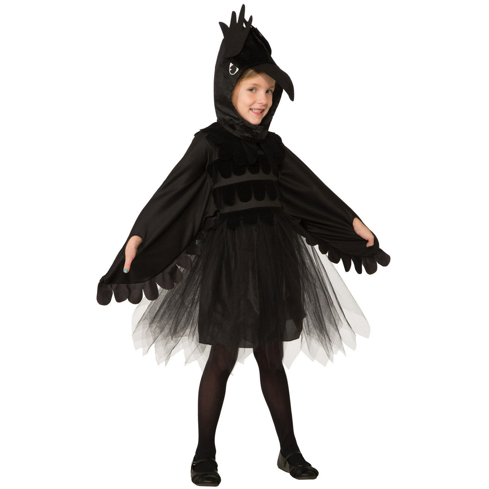 Raven Bird Child Halloween Costume Dress Kids Black Crow Animal Tulle SM-LG | Walmart Canada Raven Bird Child Halloween Costume Dress Kids Black Crow Animal Tulle SM-LG | Walmart Canada