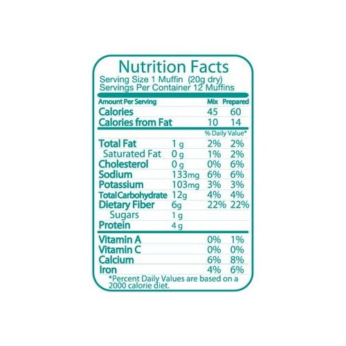 Dukan Diet Oat Bran Chocolate Muffin Mix 10 oz. package