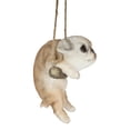 thumbnail image 2 of Lifelike American Bulldog Puppy Dog On Branch Swing Hanger Wall Decor Figurine, 2 of 5