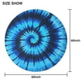 thumbnail image 6 of Blue Tie Dye Mandala Pattern Round Tablecloth 60"x60",Wrinkle Wipeable Table Cloth for Kitchen Dining Room Picnic Patio Party, 6 of 6