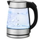 thumbnail image 1 of Hervidor eléctrico de cristal Elite Gourmet EKT-602 1.7L 1500W Blue LED Elite Gourmet NA, 1 of 8