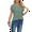 Green, variant on Eternatastic Womens Short Sleeve Eyelet Embroidery Tops Crewneck Knit Solid Loose Casual Basic T Shirts Tee Blouses