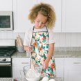 thumbnail image 4 of Pioneer Flower Floral Print Pattern Kids Aprons for Girls and Boys,Adjustable Neck Strap Toddler Aprons for Kids Cooking Baking, 4 of 7