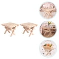 thumbnail image 2 of 2 Pcs Modèles de Table Pliante Miniature Table Mini Créative en Bois Déco de Mini Maison, 2 of 8