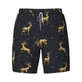 thumbnail image 4 of Lsque Mens Swim Trunks Christmas Deers Pattern - Bathing Suit Compression Liner - Beach Swim Shorts Swimwear - (S-3XL) - Stretch Quick Dry -Large, 4 of 9