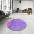 thumbnail image 4 of Ahgly Company Machine Washable Indoor Rectangle Transitional Heliotrope Purple Area Rugs, 7' x 10', 4 of 7