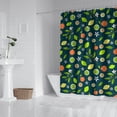 thumbnail image 2 of Yellow Fruit Shower Curtain, Lemon Lover Floral Print Waterproof Bath Drapes 72x72 Inch Fresh Summer Spring Polyester Fabric with 12 Hooks, 2 of 5