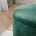thumbnail image 5 of Round Chenille Storage Ottoman with Drum Stool / Serves as Snack Tray, Extra Seat, 5 of 7