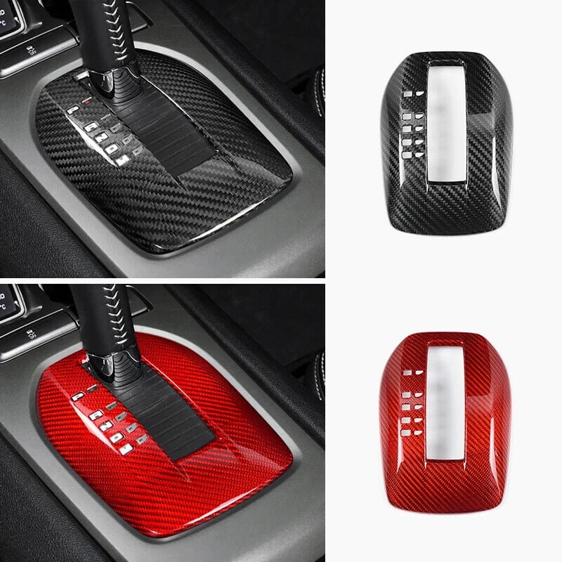 Real Hard Carbon Fiber Gear Shift Panel Cover Trim For Chevrolet Camaro 2010-15