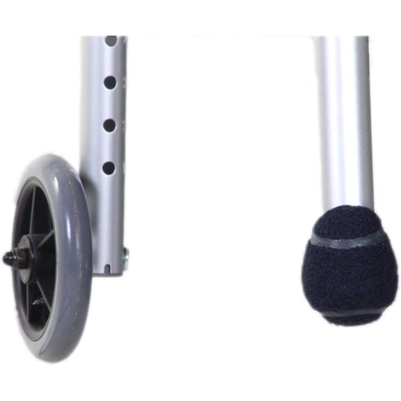 Furniture Footies Smaller PreCut Walker Tennis Ball Glides Heavy Duty Long Lasting Furniture Leg Floor Protection Walker Accessories for Hard Floor Surfaces 2.4 Inch Black Size-One Pair