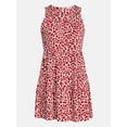 thumbnail image 6 of Time and Tru Women's and Women's Plus Sleeveless Tiered Mini Dress, Sizes XS-4X, 6 of 6