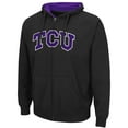 thumbnail image 2 of Men's Colosseum Black TCU Horned Frogs Arch & Logo 3.0 Full-Zip Hoodie, 2 of 3