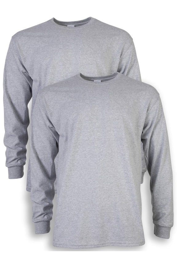 Unisex Ultra Cotton Long Sleeve T-Shirt, 2-Pack, up to size 5xl