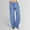 Blue, variant on Women Linen Casual Pants Summer Wide Leg Loose Drawstring High Waist Wide Leg Pants with Pockets Womens Petite Pants Casual Woman Sweat Pants Dress Pants for Women Business Casual plus Track