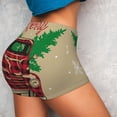 thumbnail image 4 of Lsque Christmas Vintage Red Truck Pattern High Waisted Biker Shorts for Women-Tummy Control Fitness Athletic Workout Running Yoga Gym Shorts,Moisture-Wicking-Medium, 4 of 9